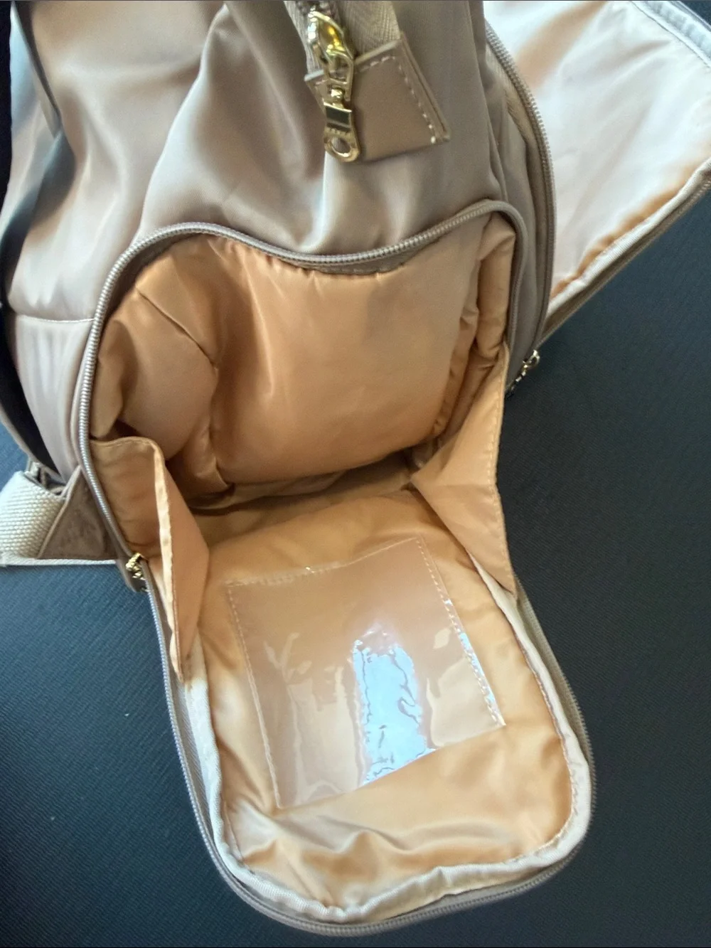 Sarah Wells norah pump bag latte